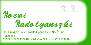 noemi nadolyanszki business card